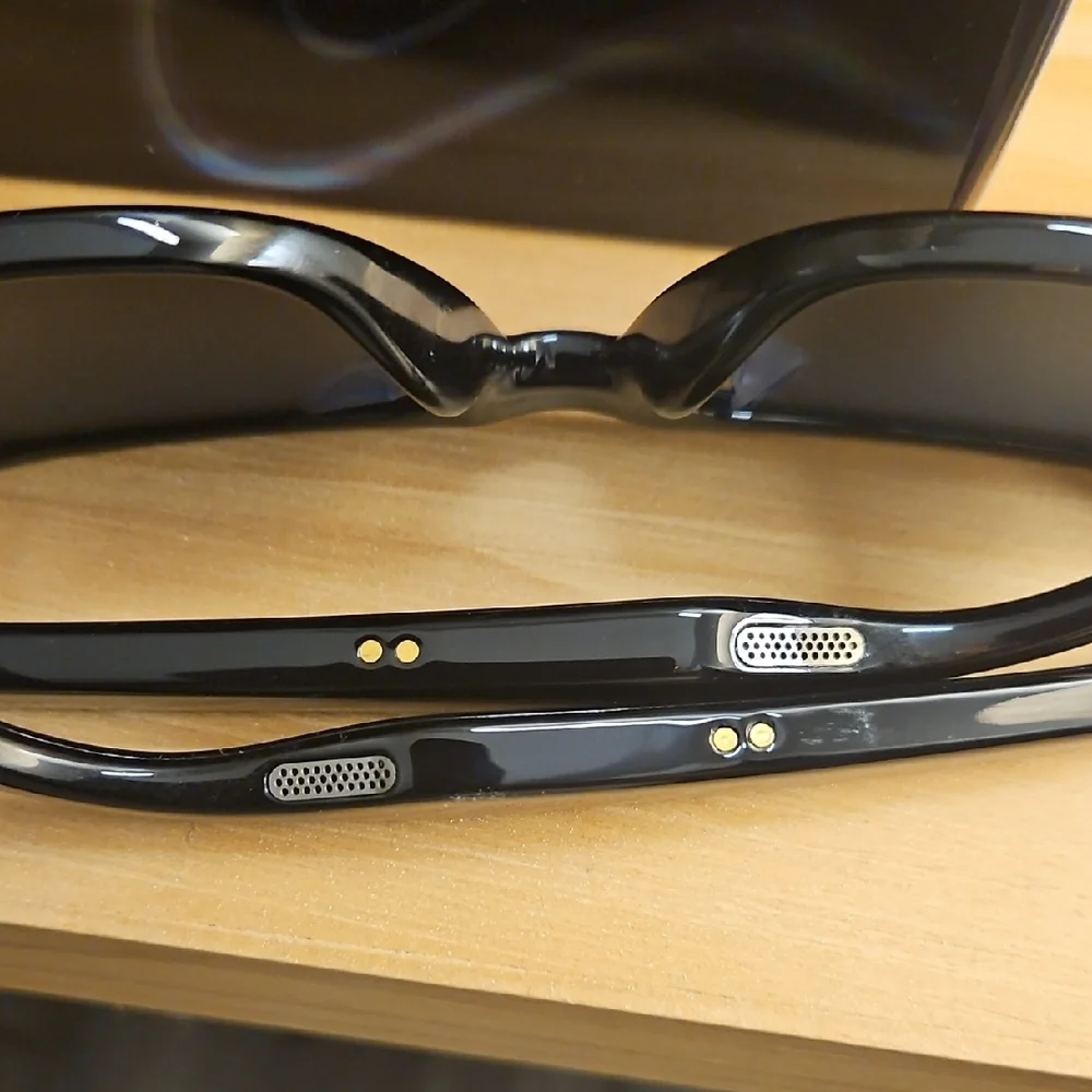 Sangstre Black Audio Smart Glasses with Gray Case